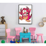 Rosa monster - Rolig barntavla