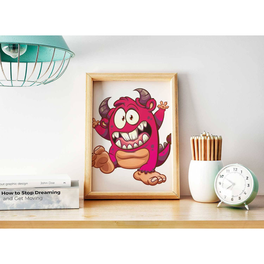 Rosa monster - Rolig barntavla