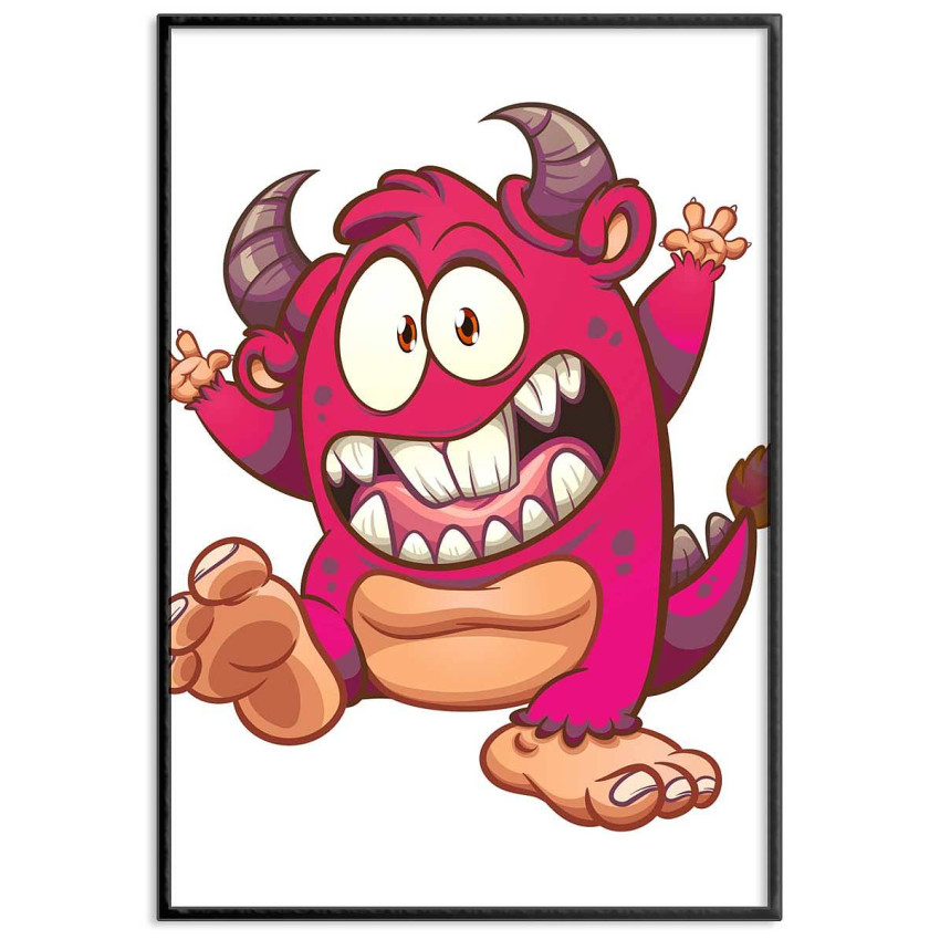 Rosa monster - Rolig barntavla