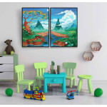 Cartoon nature - Two piece kids poster