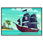 Pirate ship - Simple kids room poster