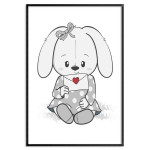 Rabbit and love letter - Simple kids poster