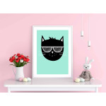 Svart katt - Simpel trendig poster