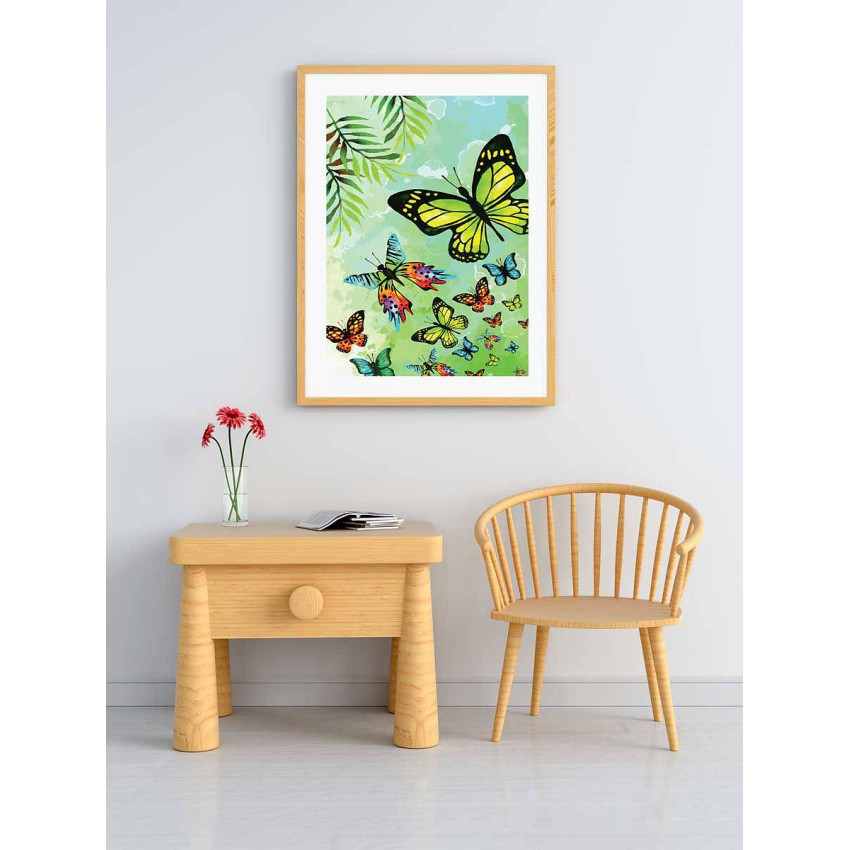 Fjärilar - Simpel barntavla poster