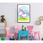 Pink unicorn - Kids poster