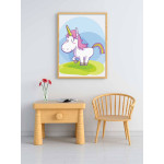 Pink unicorn - Kids poster