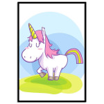 Pink unicorn - Kids poster