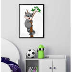Cartoon raccoon - Kids poster