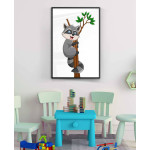 Cartoon raccoon - Kids poster