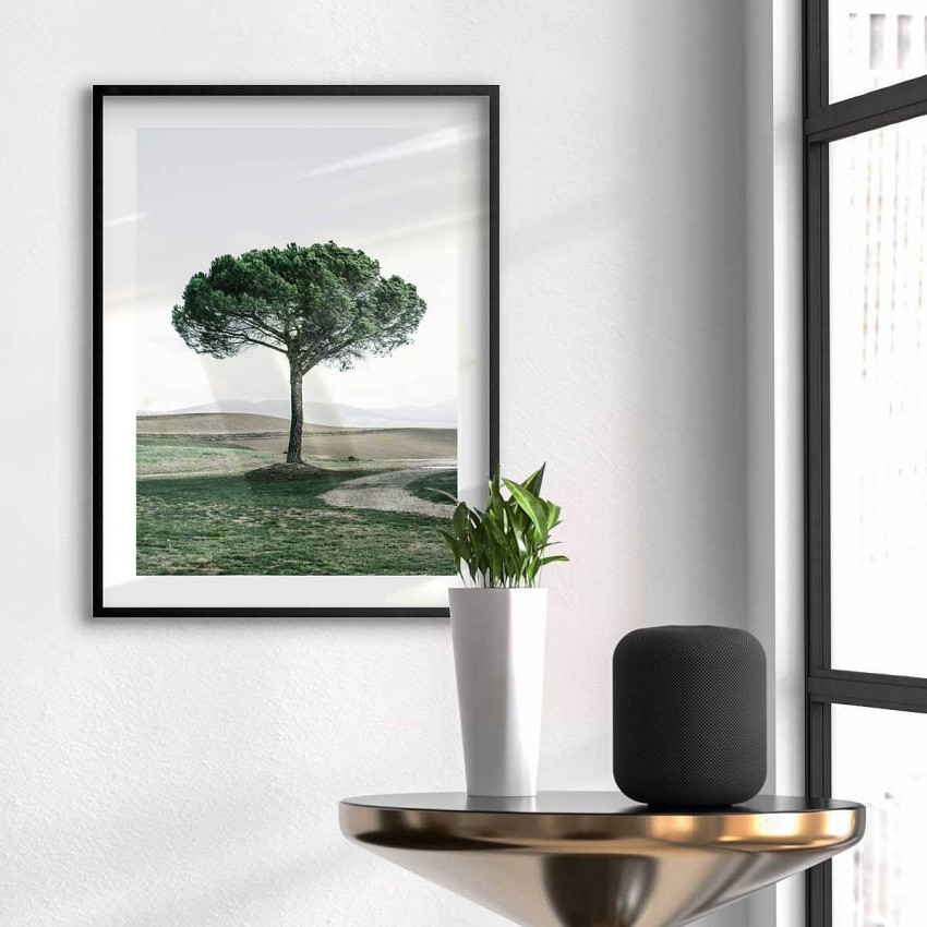 Dreamy green tree - Simple nature poster