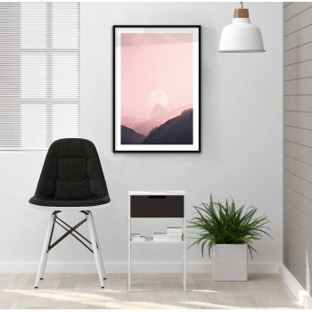 Rosa naturlandskap - Stilren plansch