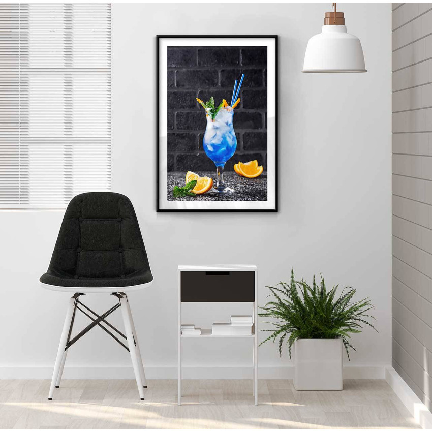 Blue drink - Simple kitchen poster