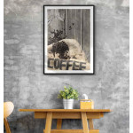 Coffee & kaffebönor - Köksposter