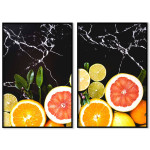 Modern kökstavla med frukt och grönt