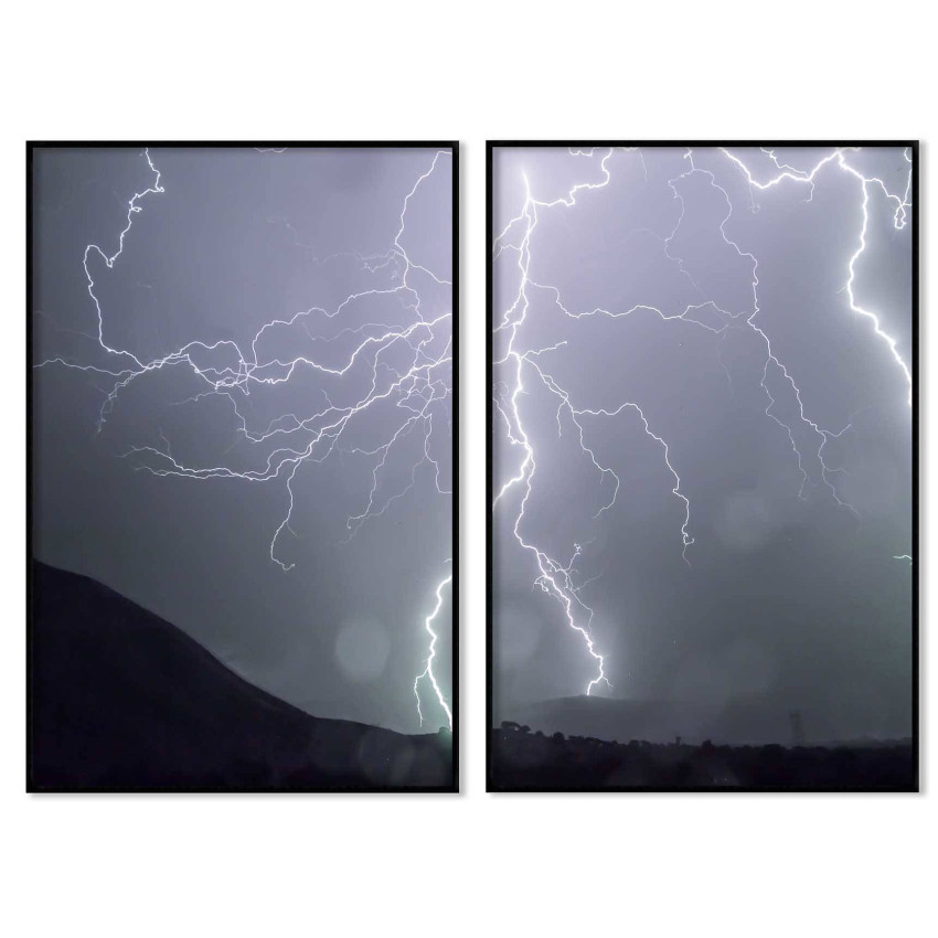 Blixt och åska - Uppdelad tavla