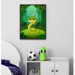 Exotic snake in the jungle - Kids room poster