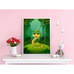 Exotic snake in the jungle - Kids room poster