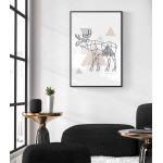 Älg illustration - Trendig tavla