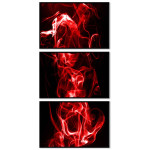 Red flames - Three piece poster
