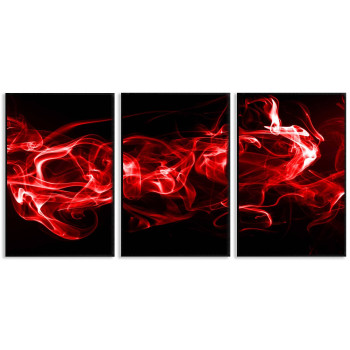 Red flames - Three piece poster