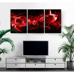Red flames - Three piece poster