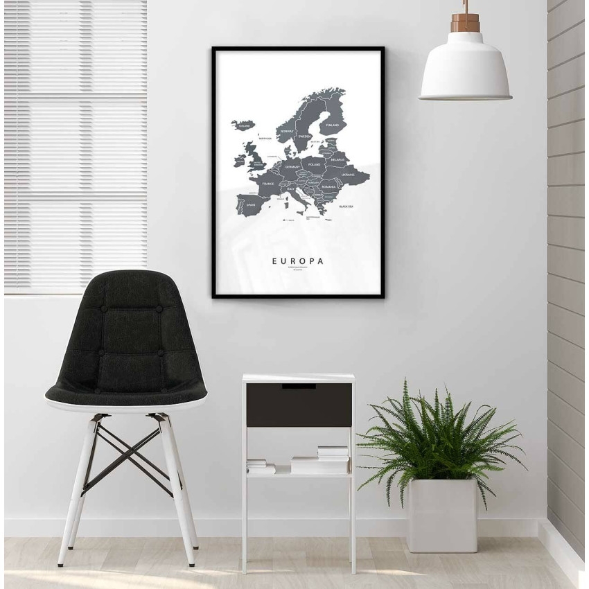 Modern map of Europe - Trendy poster