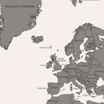 Modern map of the world - Trendy poster