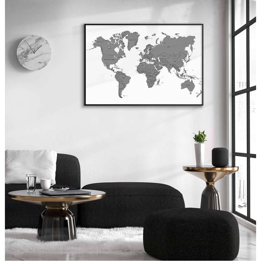 Modern map of the world - Trendy poster
