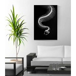 Snake to the bones - Svartvit tavla