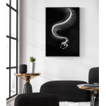 Snake to the bones - Svartvit tavla