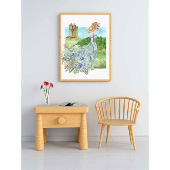 Vacker prinsessa och slott - Affisch