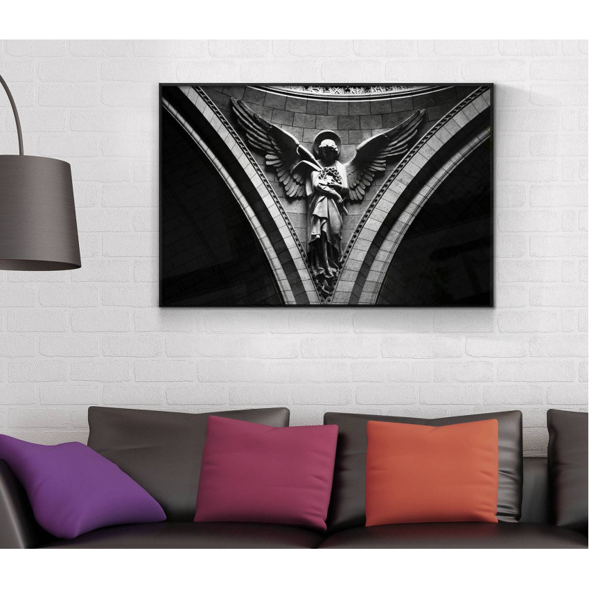 Dark beautiful angel - Svartvit tavla