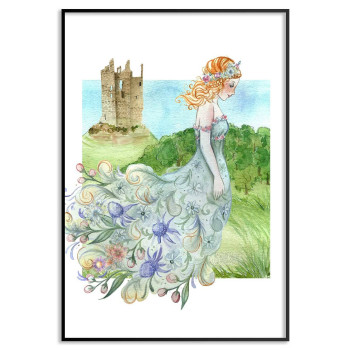 Vacker prinsessa och slott - Affisch