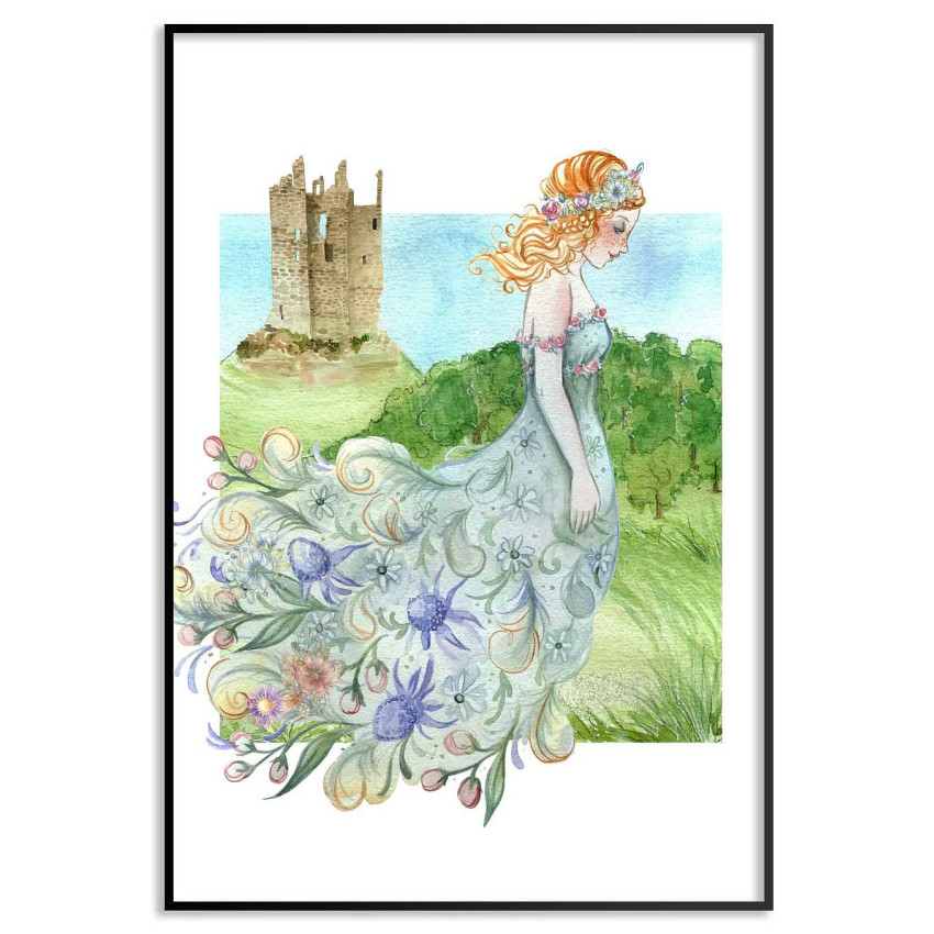 Vacker prinsessa och slott - Affisch