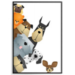 Söta hundar - Barnrum tavla