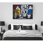 Graffiti abstract skull - Poster in two pieces