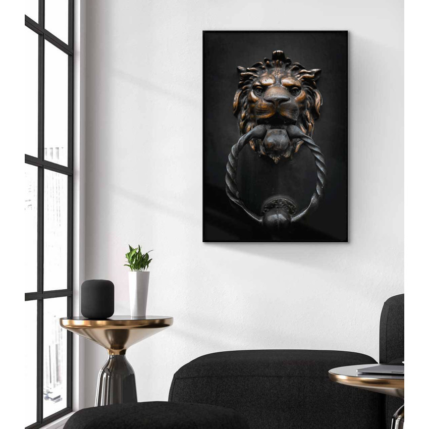 Lion on the wall - Simple Poster