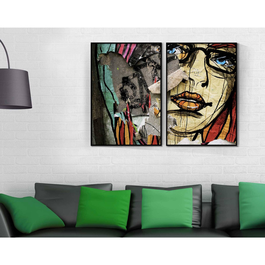 Abstract street art - Uppdelad tavla