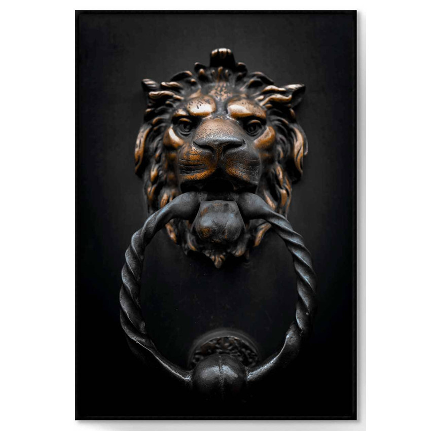 Lion on the wall - Simple Poster