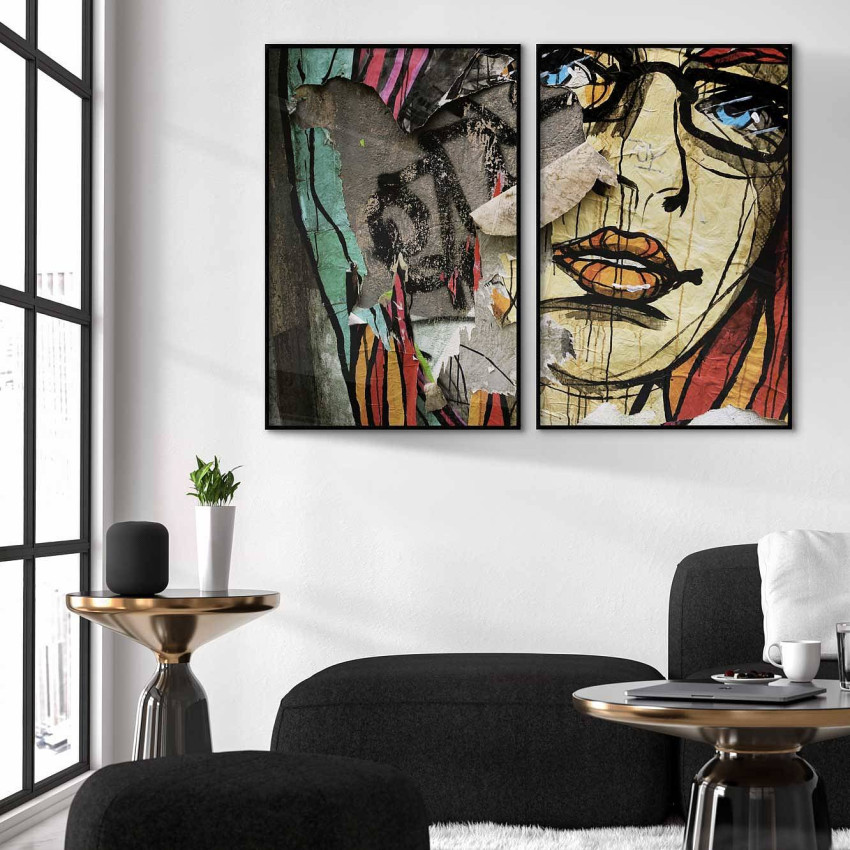 Abstract street art - Uppdelad tavla