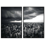 Downtown city - Poster in two pieces