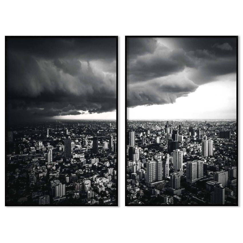 Downtown city - Poster in two pieces