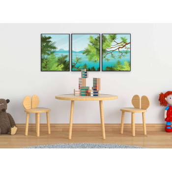 Cartoon exotic nature - Three piece poster