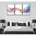 Abstract colorful music notes - Three piece poster