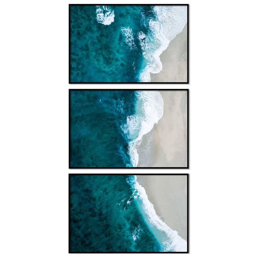 Abstract beach - Three piece poster
