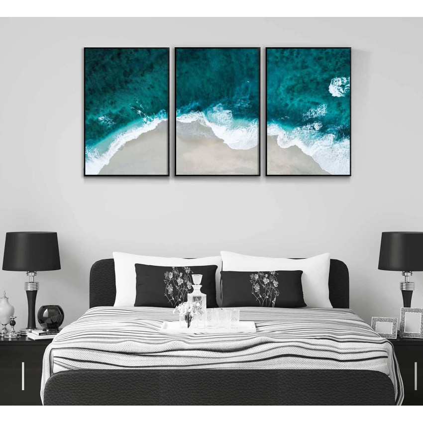 Abstract beach - Three piece poster