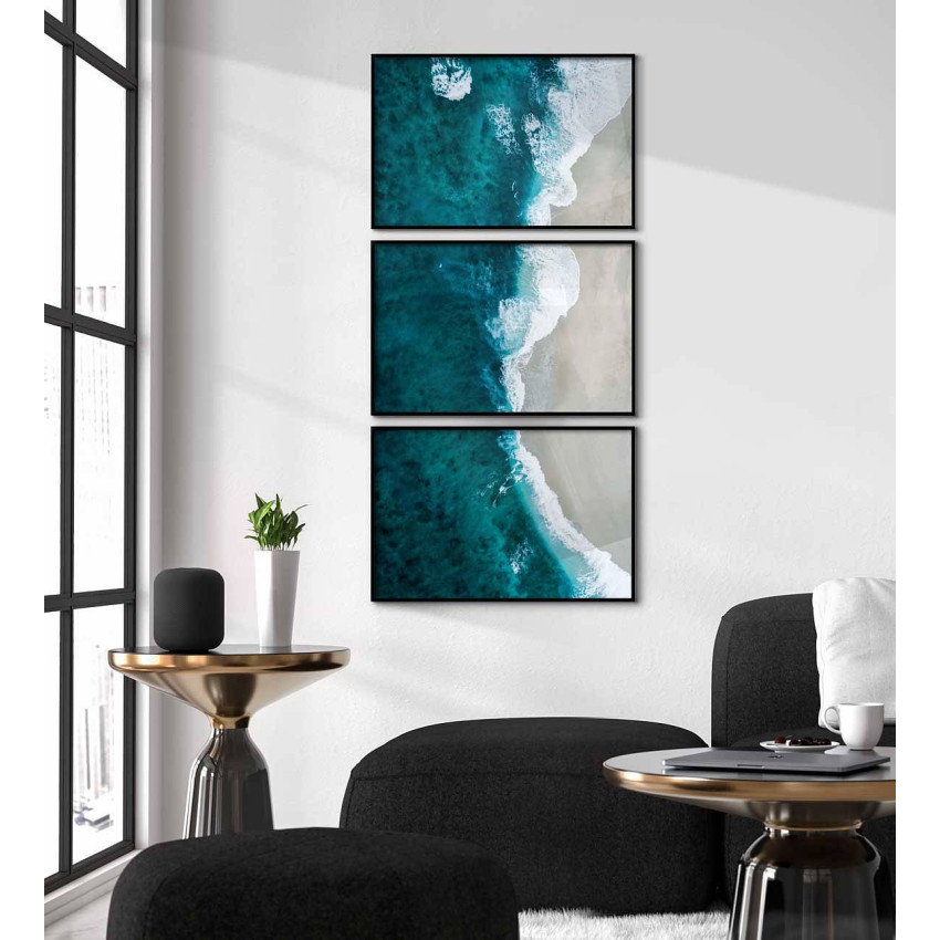 Abstract beach - Three piece poster