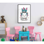 Indian katt - Söt barntavla med djurmotiv