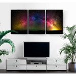 Colorful Milky Way - Three piece poster