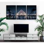 Louvre Glas Pyramid - Tavla i tre delar